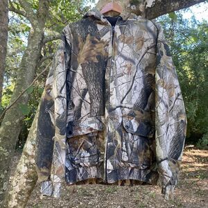 Realtree Hardwoods Camo Hoodie Insulated Lined Mens Size XL 46 Outfitters Ridge